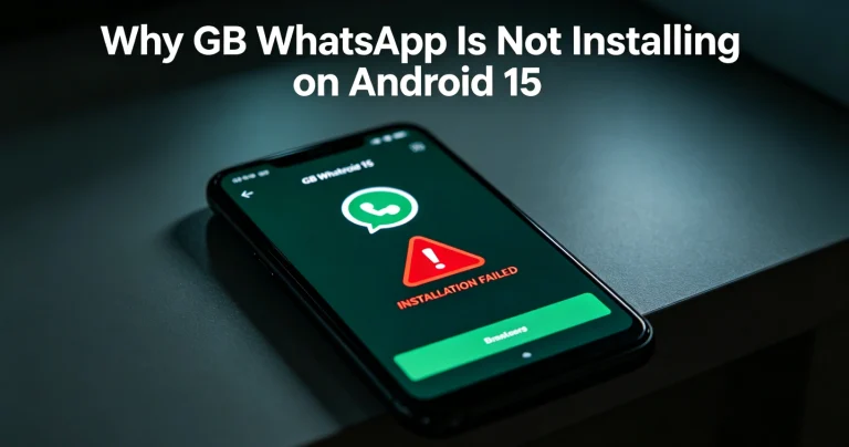 Why GB WhatsApp Is Not Installing on Android 15